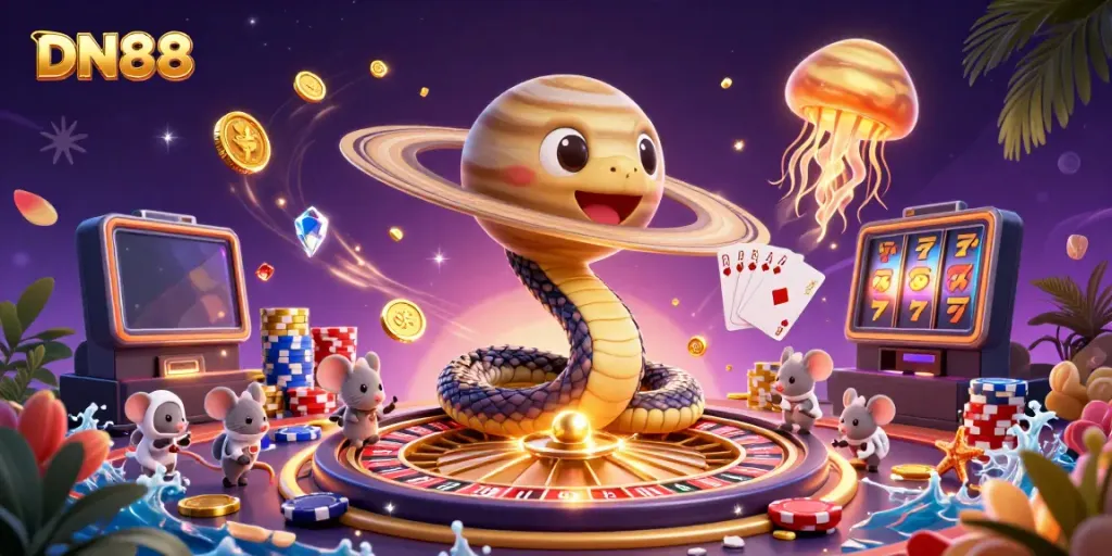 Enjoy thrilling gaming at DN88 with astronauts betting on the roulette wheel and cosmic elements.