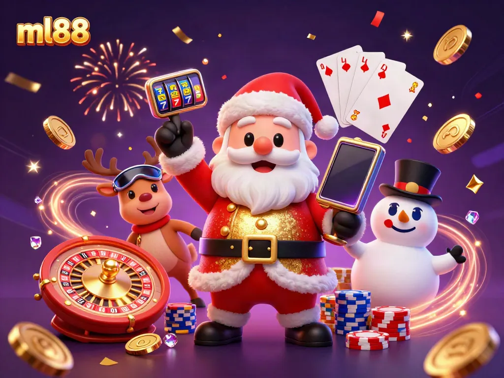 Experience the excitement of winning at ml88 with festive characters celebrating in a vibrant casino setting.