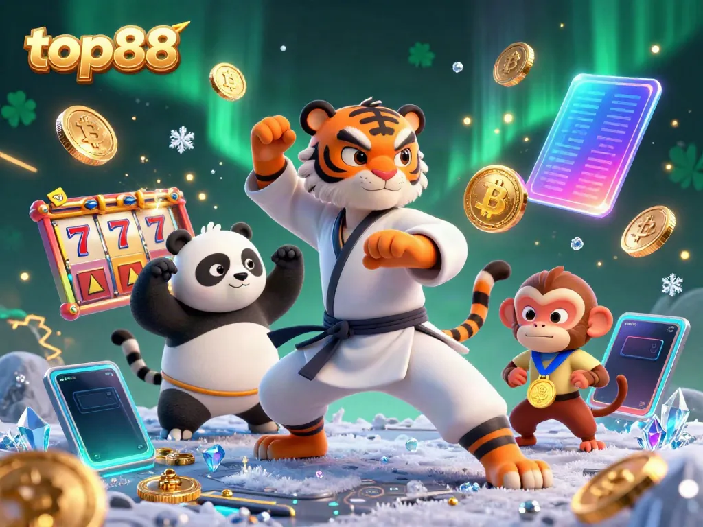 Win big with top88 slots, featuring engaging characters and vibrant casino elements.