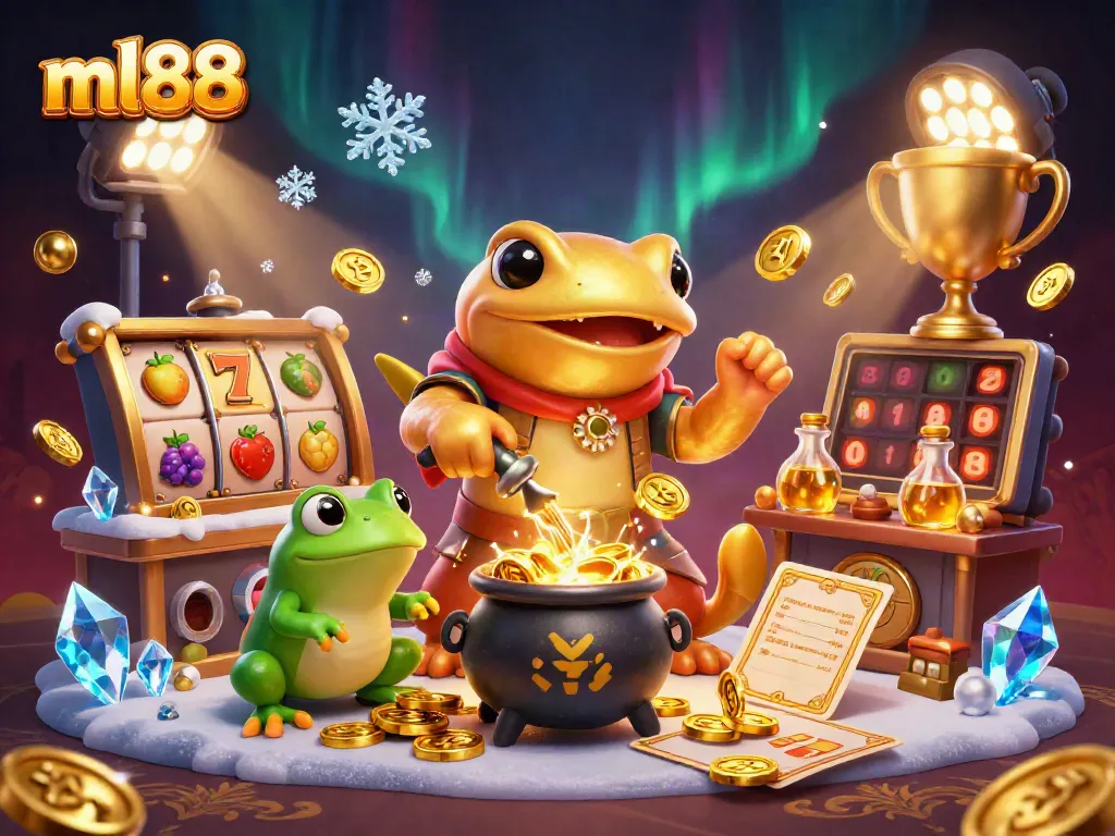Join the excitement with ml88, featuring a golden alchemist and dynamic casino elements!