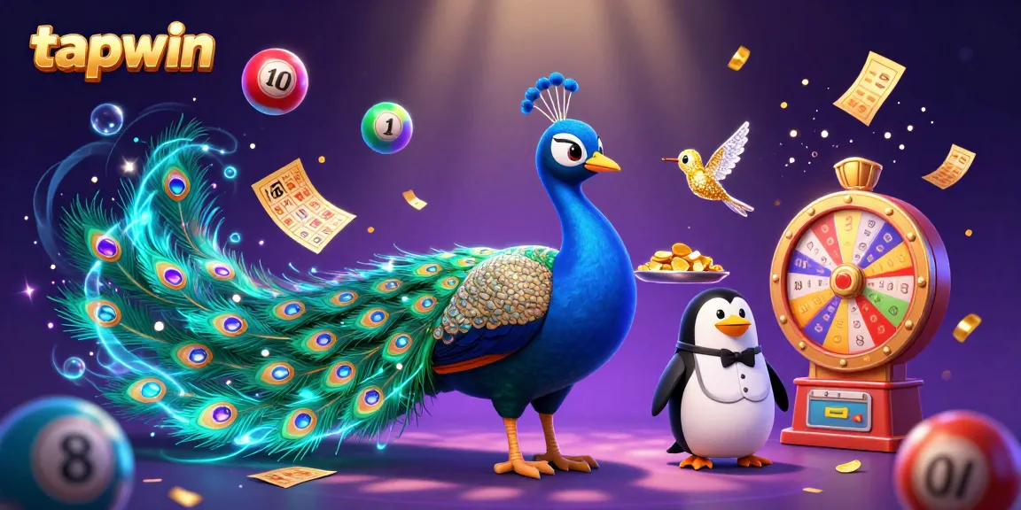 Experience the excitement of tapwin's vibrant gaming environment with lottery balls, golden chips, and more!
