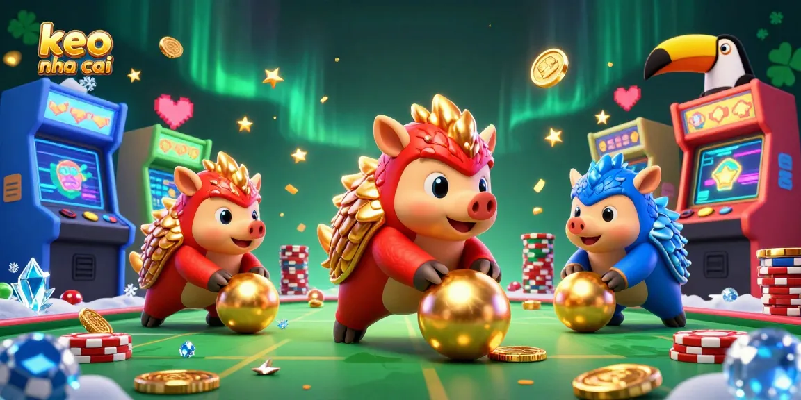 Experience the excitement of keo nha cai with rival pangolins rolling through golden poker chips in dynamic casino action.