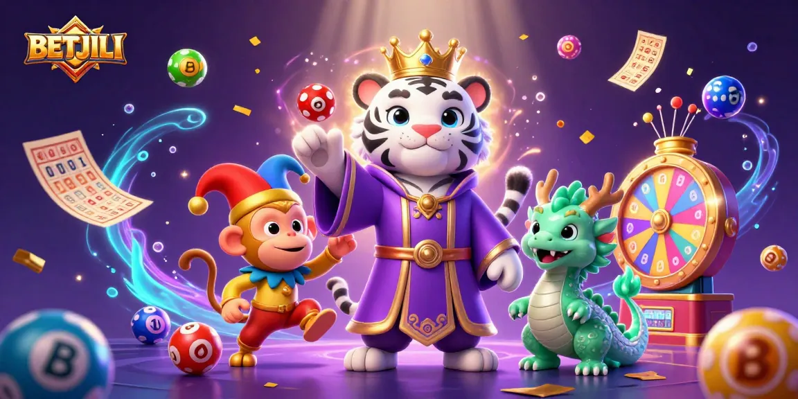 BETJILI brings excitement with a magical casino scene featuring a royal tiger, jester monkey, and dragon, surrounded by lively gaming elements.