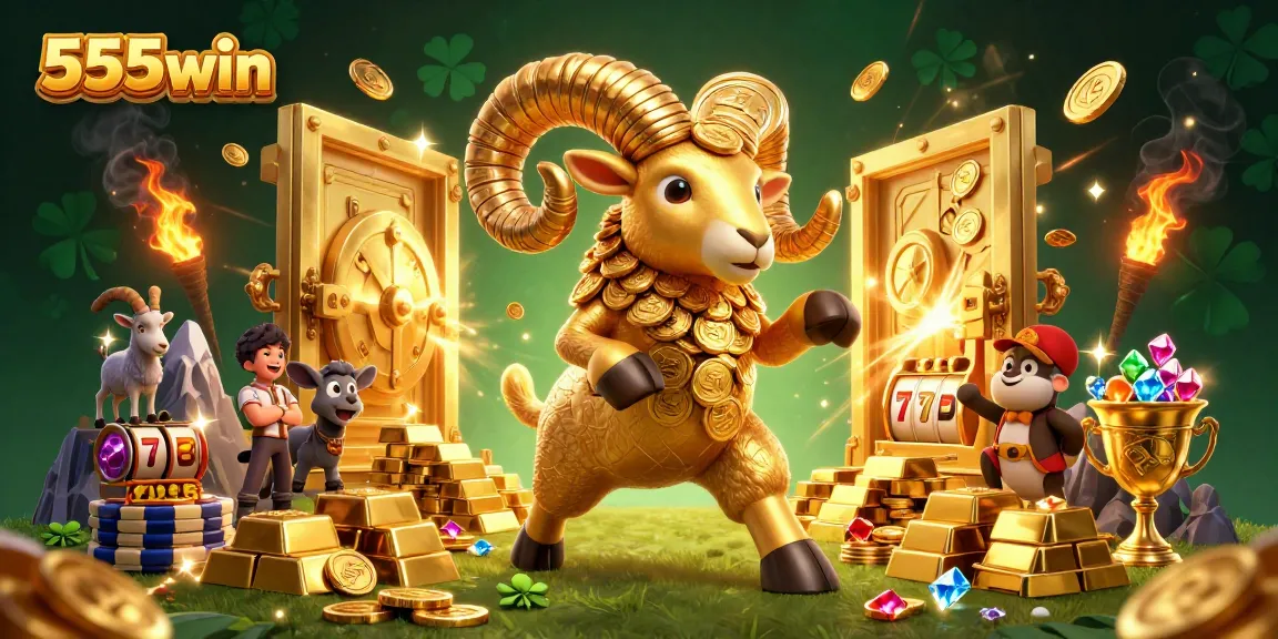 Experience thrilling jackpots and slots at 555win in this vibrant casino-themed illustration.